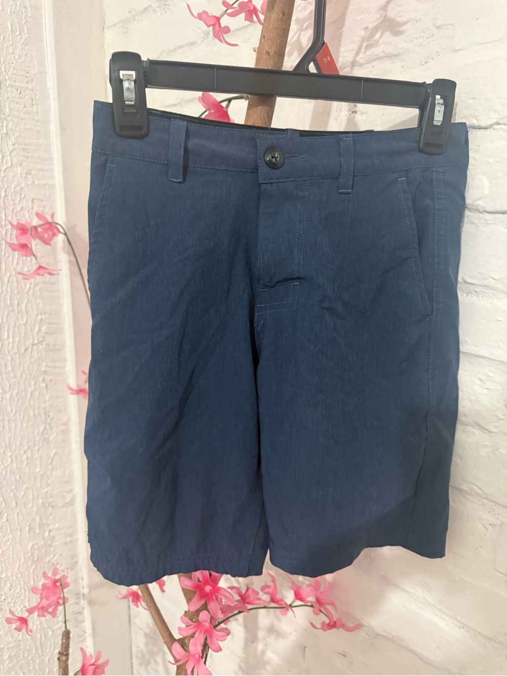 Micros Men's Dark Navy Flat-Front Shorts